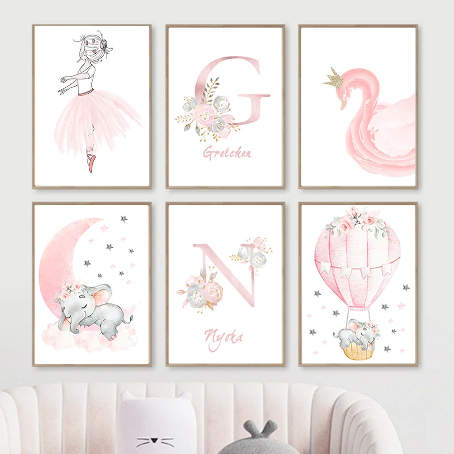 Decoration Bedroom Girl Room Wall Poster Decoration Chambre Fille Baby Room Canvas Painting Personalised Gifts for Kids Pictu