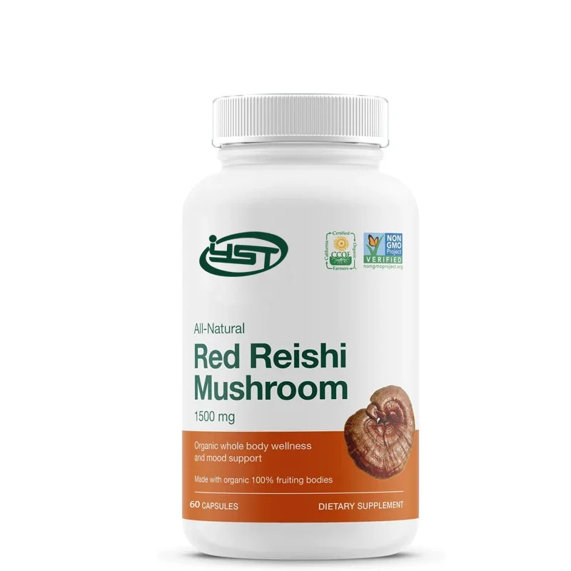 Organic Ganoderma Mushroom Capsules - Rich in Alpha Glucan - Ganoderma Lucidum&Ganoderma Applanatim