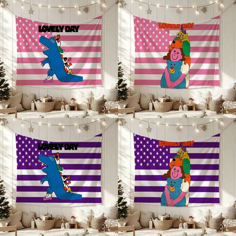 A-AYAKA F-FUKANO Art Flag Digital Printing Banner for Garage Wall Out Door Decoration