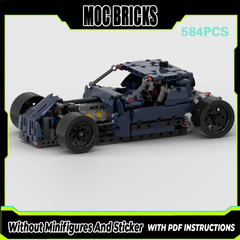 

City Car Model MOC Building Bricks American Modified Racing Car Modular Technology Gifts Holiday Assemble Children Toys Suit