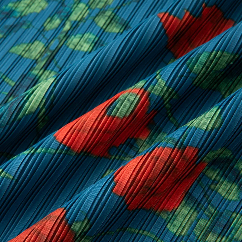 ミヤケプリーツ 春夏新作 2025 プリンセススカート プリーツ レディース プリント スリミング Aライン プラスサイズ レトロスタイル ハーフスカート