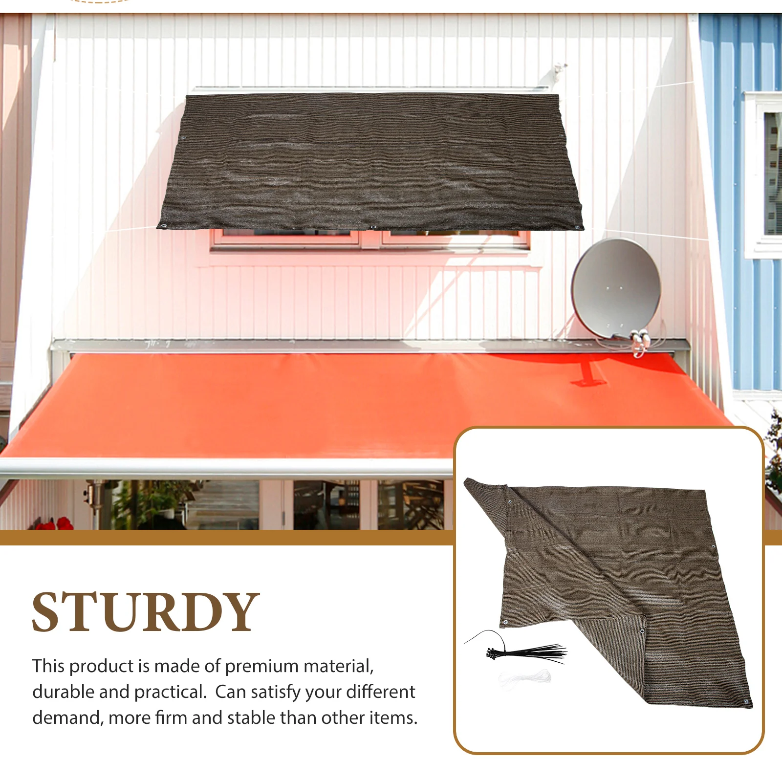 

Outdoor Garden Shade Cloth Breathable Sun Shade Mesh for Patio Balcony Pool Uv Resistant Sunblock Cover Folding Shading Net