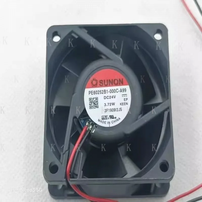 

C ДЛЯ SUNON PE60252B1-000C-A99 DC24V 0.155A 3.72W 6CM 2-проводной охлаждающий вентилятор