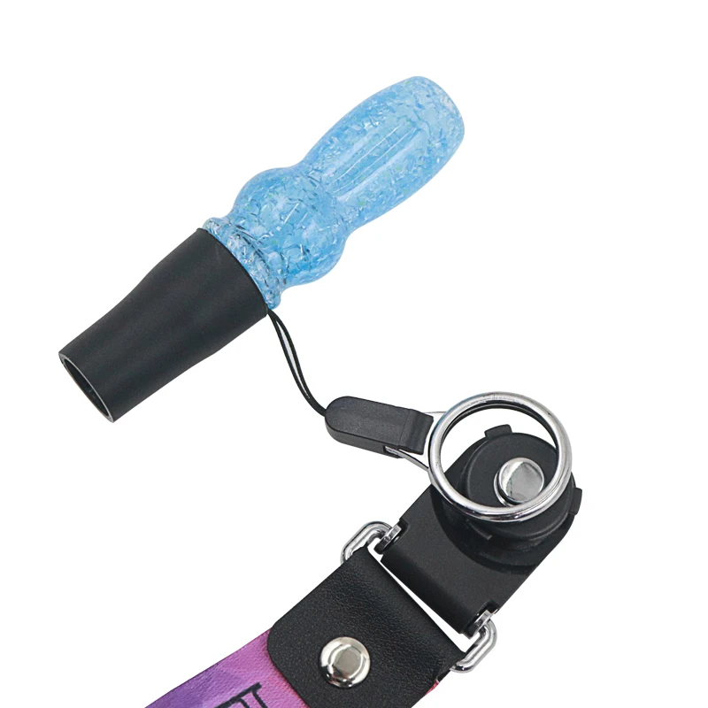 Embout de ovale guilé avec sangle de ULde suspension, embouts de chicha en résine de silicone, embouts de pipe à eau, 1PC