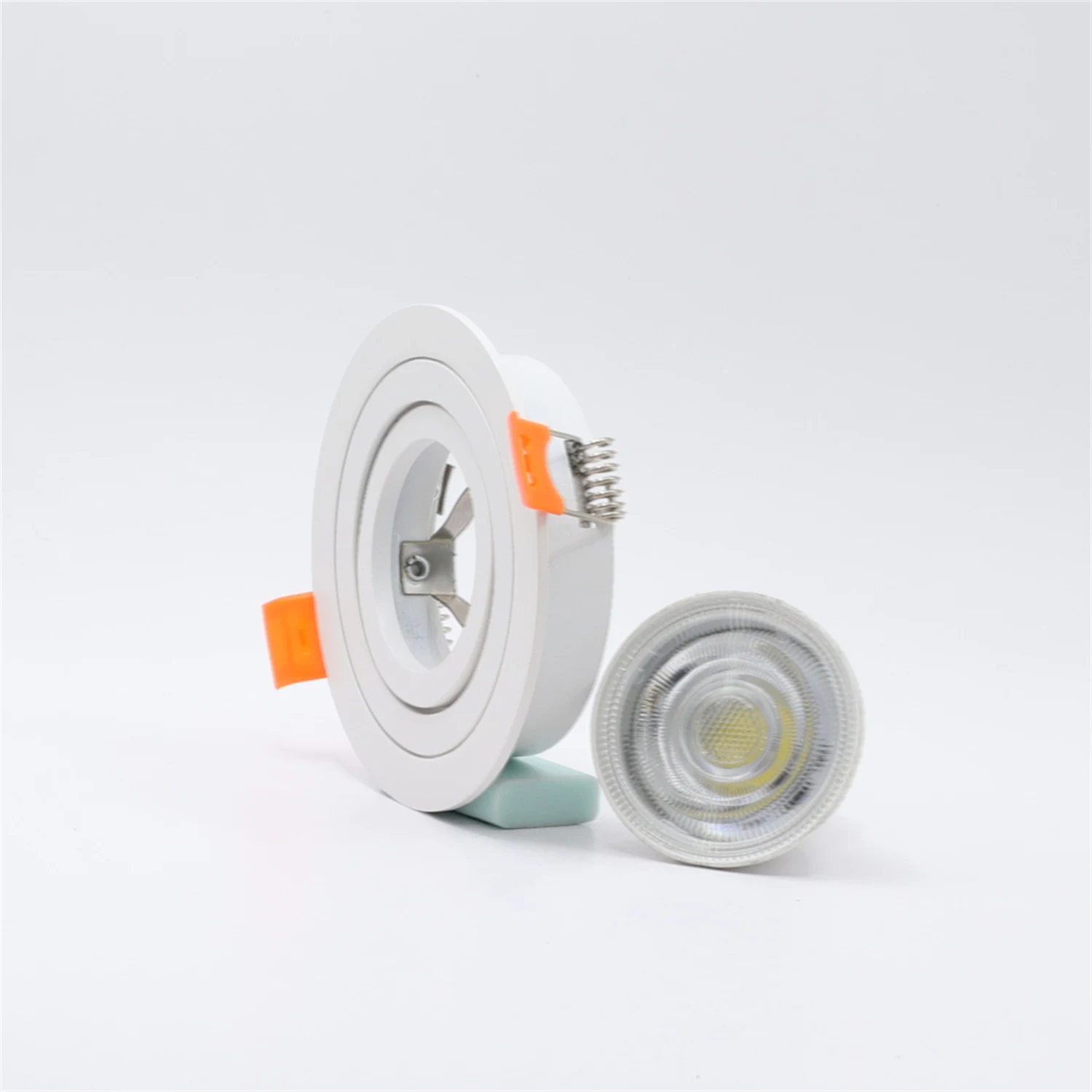 Lampu LED Modern downlight aluminium antisilau bulat lampu LED ke bawah potongan 70mm bingkai perlengkapan