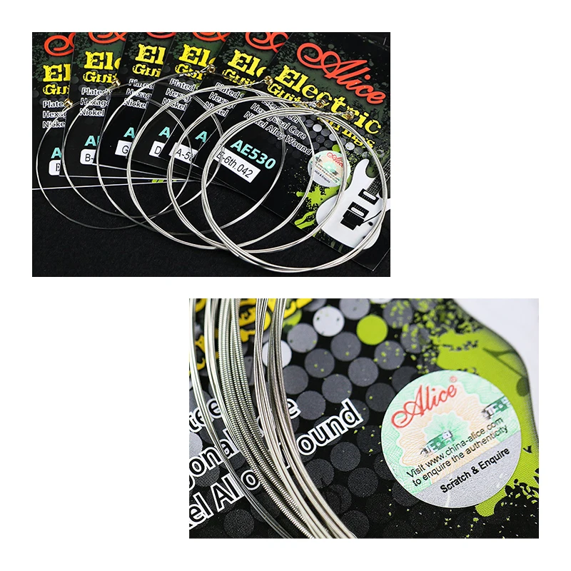 ALICE AE530SL Electric Guitar Strings .009-.042 Nickel Alloy Wrapped Strings Anti-Rust Coating Electric Guitar Accessories