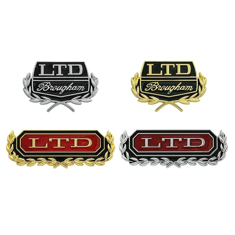 

3D Metal LTD Badge Decal Car Body Side Emblem Rear Trunk Sticker for Ford Lexus Jeep Nissan Honda Audi Mitsubishi Mercedes Benz