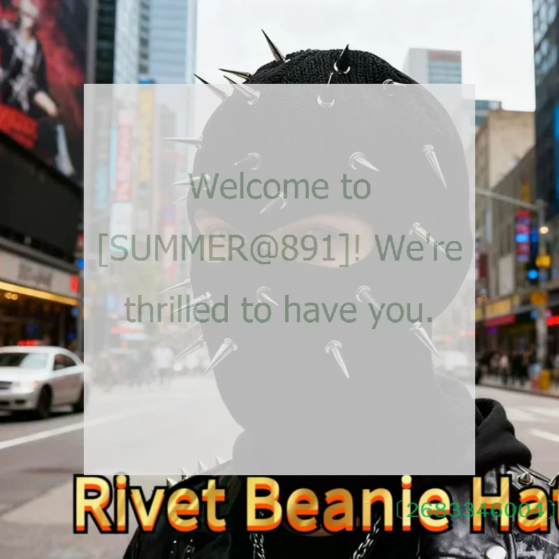 قبعة صغيرة مرصعة بالمعدن على الطراز القوطي الشرير، قبعة جمجمة محبوكة مبتكرة للجنسين لمهرجان الموسيقى والحفلات والهالوين [CC88]