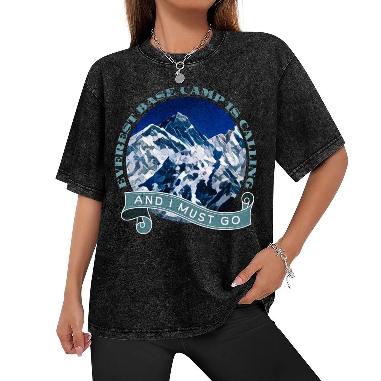 Everest Base Camp Nepal - Retro Himalayas Mountain T-Shirt vintage t shirts cotton man t-shirts anime shirts men