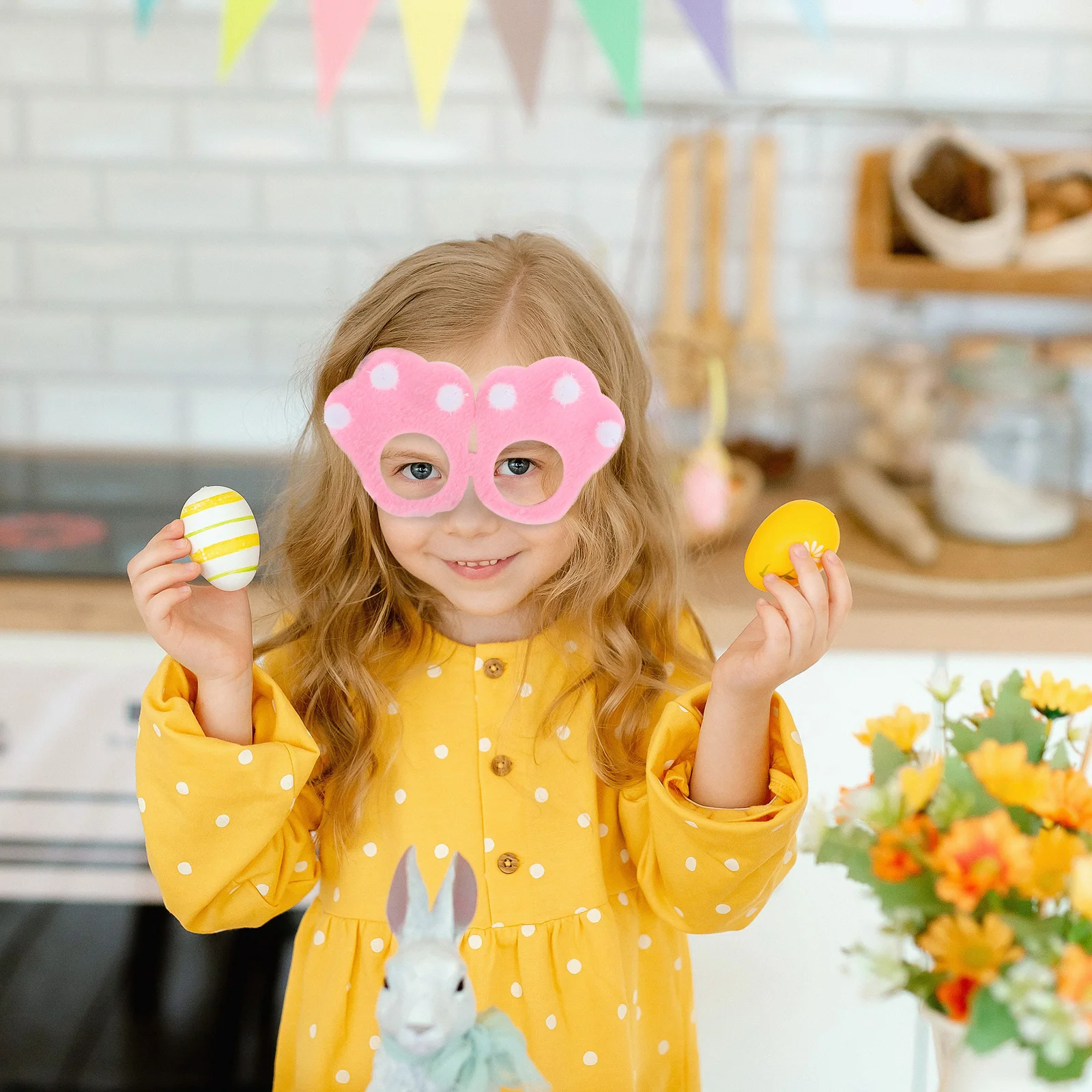 

Creative Easter Bunny Paw Costume Glasses Novelty Bunny Eyeglasses Easter Party Photo Props Decorations Fancy Glass