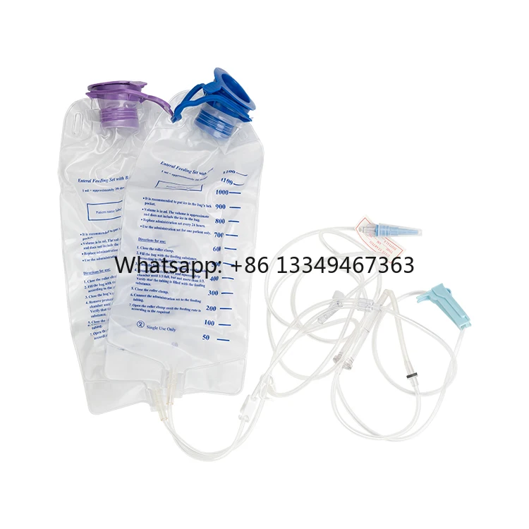

Manufacturer Medical Double Enteral Feeding Dual Bag Set Double Nutrition Feeding Bags Factory