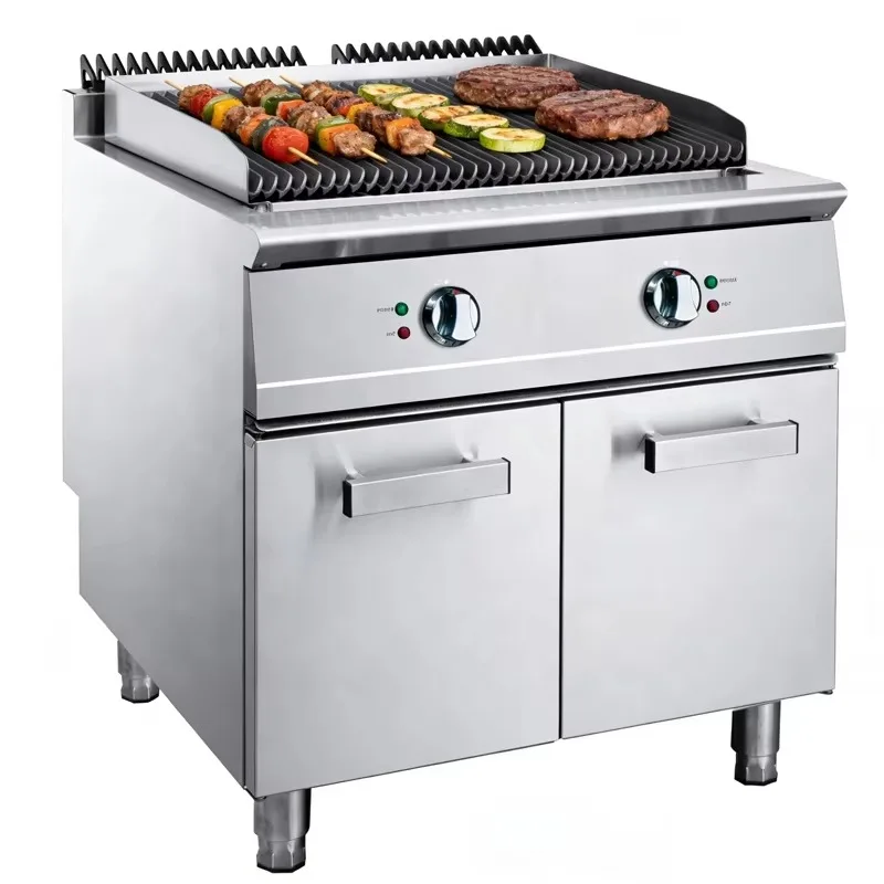

Commercial Electric Floor-standing Barbecue Grill with Grille, Vertical Barbecue Grill with Storage Cabinet for Restaurants