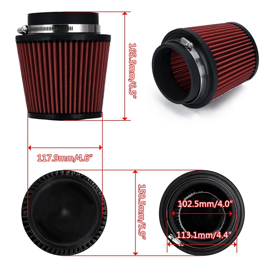 

Efficient 4 INCH 100MM Universal Car Air Filter Mushroom Head Intake Air Filter Mushroom Head Air Filter