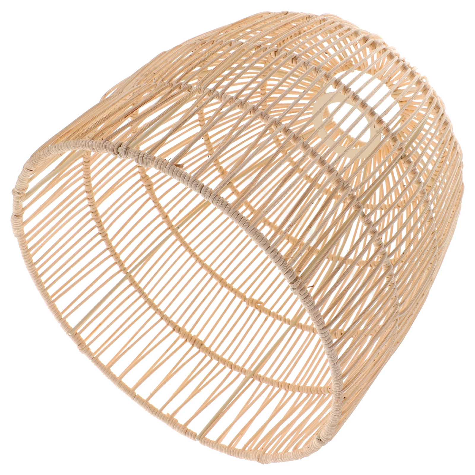 

Rattan Lampshade 25x26cm Woven Bedroom Living Room Kitchen Pendant Light Cover Vintage Decorative Grass Boho Hanging