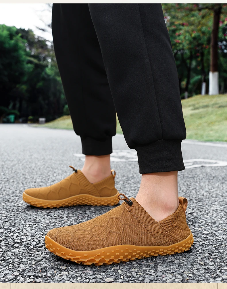 Neue Herren-Barfußschuhe mit breiter Passform, rutschfeste, atmungsaktive Wanderschuhe für Herren, verschleißfeste, leichte Laufschuhe, Größe 36–48 – Detail 22