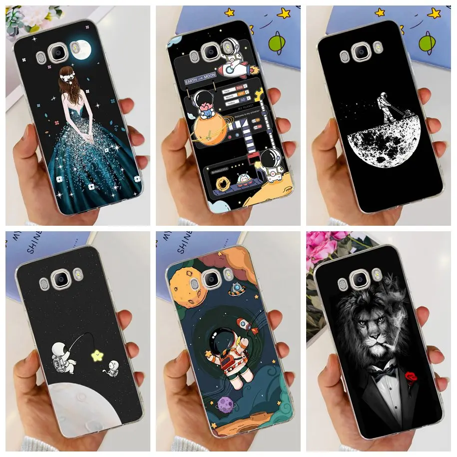 For Samsung Galaxy J7 2016 2015 Case J 7 J710F J710H J710M J700H J700M J700F Phone Cover Lovely Astronaut Soft Silicone TPU Case