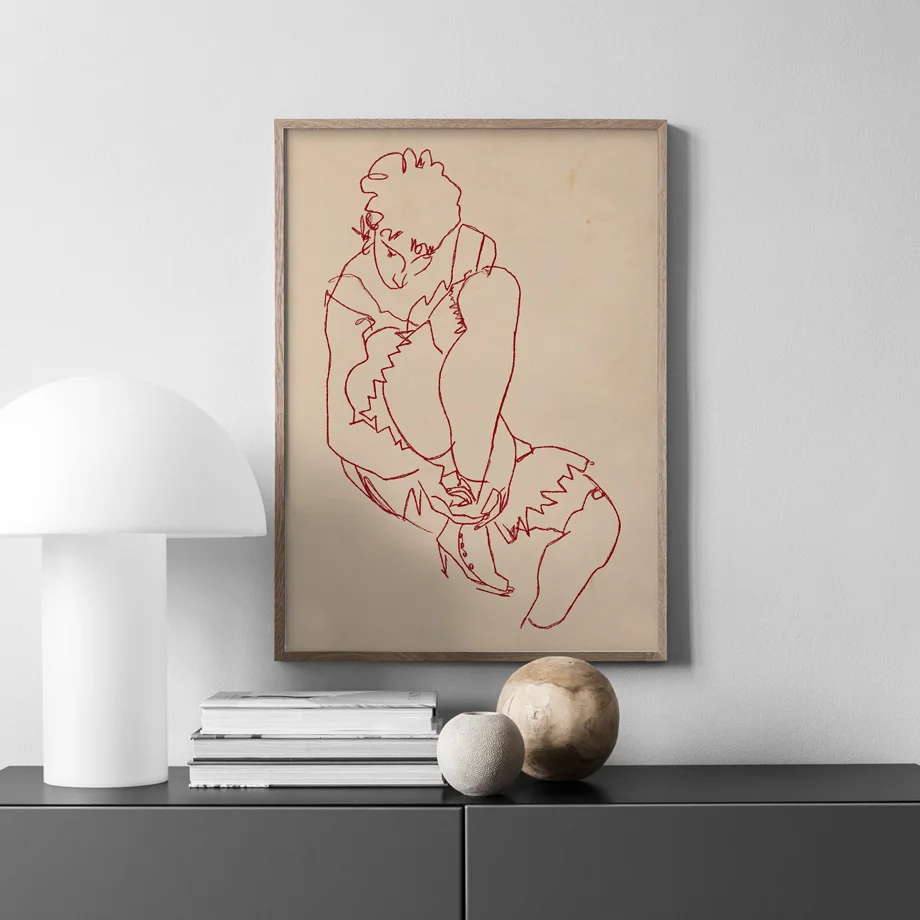 추상 기하학 라인 잎 인간의 조각 북유럽 포스터 및 인쇄 벽 아트 캔버스 회화 벽 그림 거실 장식
