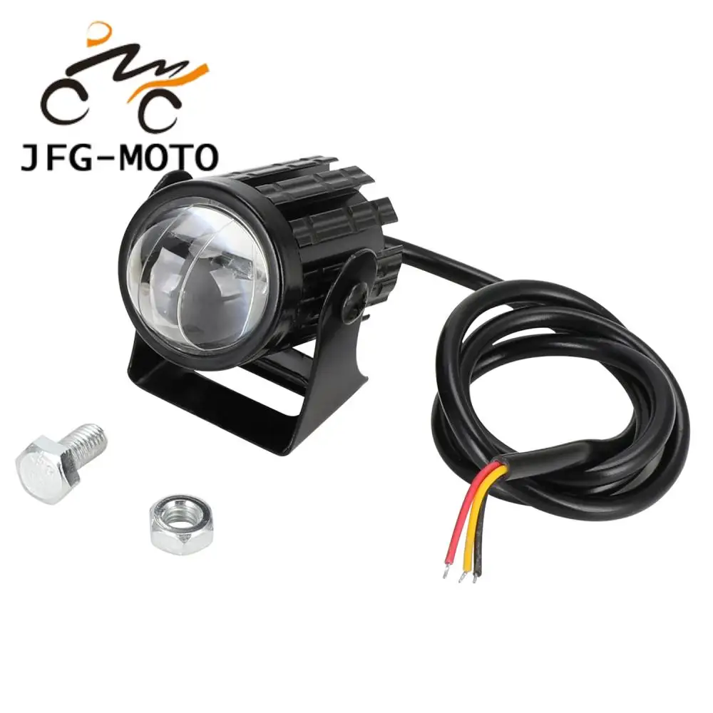 Motorcycle 2Pcs Headlights Universal Aluminum LED Headlight Set Front Head Lights For KTM SUZUKI KAWASIKI BMW Honda Dirt Bike