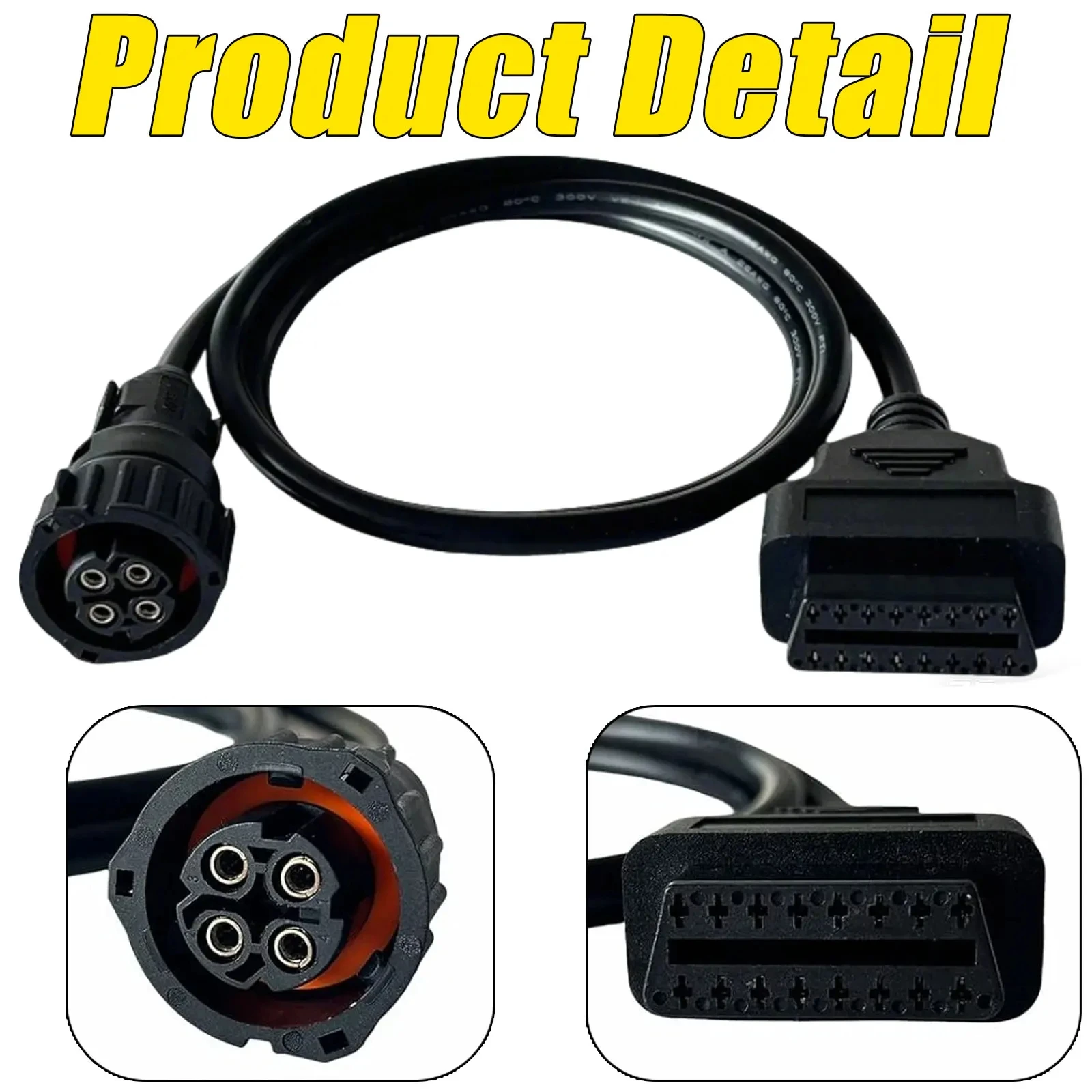 OBD2-Adapter 4-Pin für Scania Marine-Motoren OBD2-Diagnosekabel 4-Pin CAN für Scania Marine/Offroad-Motoren J1939-Adapter – Detail 3