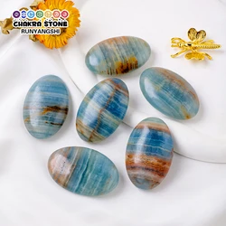1PC Natural Crystal Blue Onyx Play With Fingertip Toy Hands Training Massage Stone Finger Flexibility Trainer