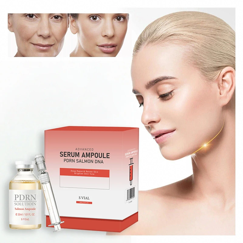 Suero reparador de la piel con PDRN y ADN salmón, ampolla reafirmante intensiva para revitalizar esencia facial antienvejecimiento iluminadora 30ml