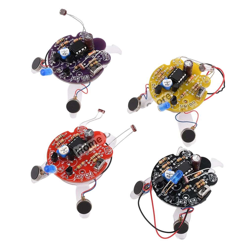 

Firefly Photosensitive Mobile Robot Kit Electronic DIY Welding Parts Breathing Light Fun Electronic Manufacturing Circuit Board