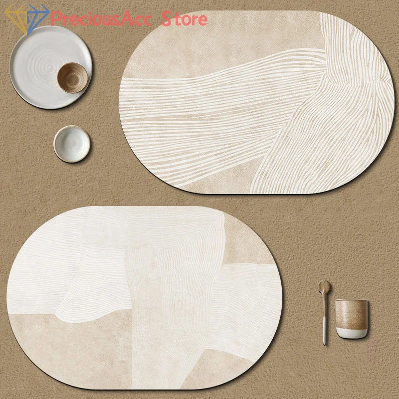 Leder Tischset ovale öl beständige Tisch matte Home Dining Küchentisch Tischset Design Esszimmer wasserdichte hitze beständige Wohnkultur