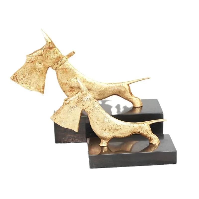 CLL Modern Abstract Home Ornament Living Room Ornament TV Cabinet Crafts Puppy Ornament