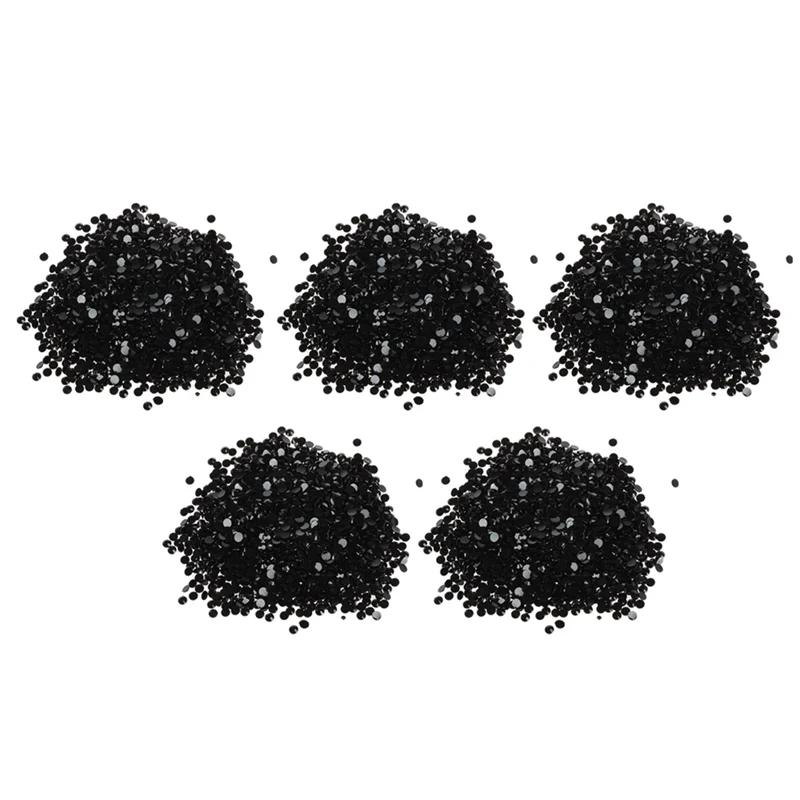 10000 قطعة كريستال مسطح أكريليك أحجار الراين الخرز مسمار الفن (أسود) #5