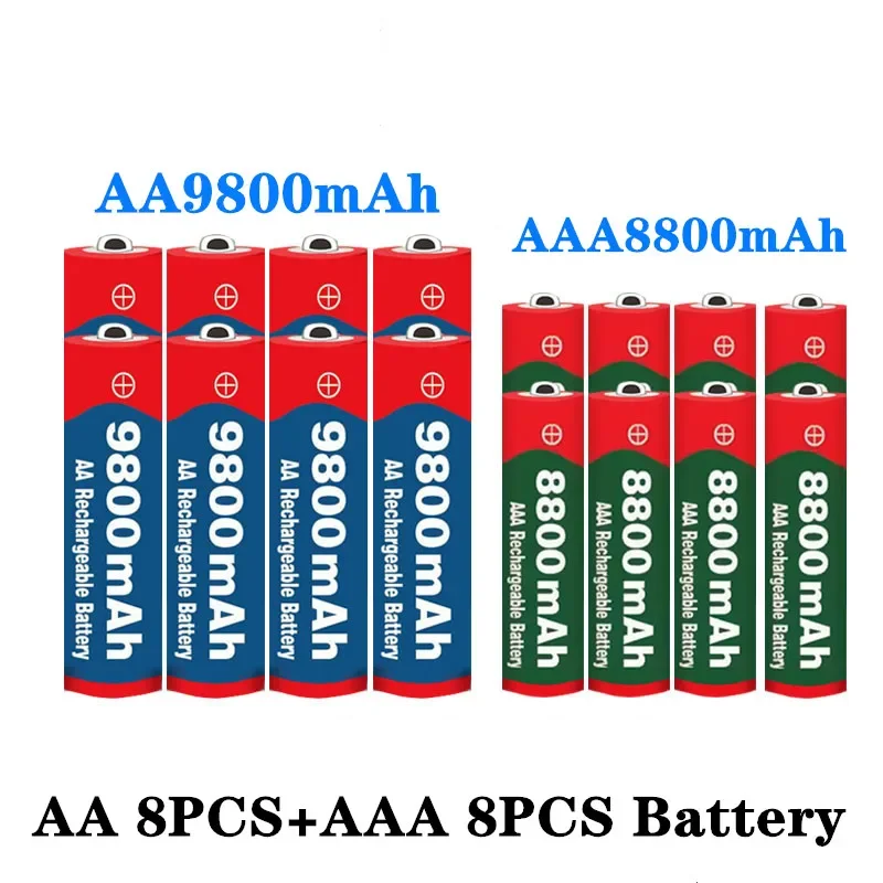 Neue 1,5 V AA 9800mAh + 1,5 V AAA 8800 mAh Alkaline 1,5 V Akku Für Uhr Spielzeug kamera batterie