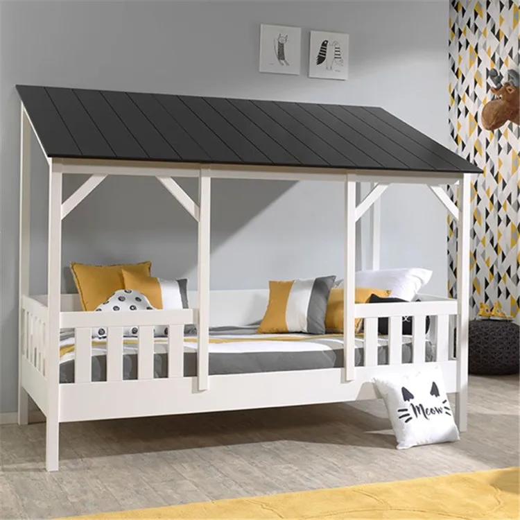 Special design hot selling white wood tree house baby bed