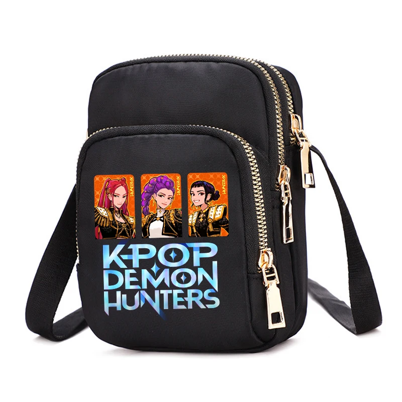 K Pop شيطان الصيادين النساء حقائب كروسبودي Y2K حقائب النساء Kawaii الكرتون حقيبة مطبوعة الفتيات حقيبة كتف هدايا عيد الميلاد