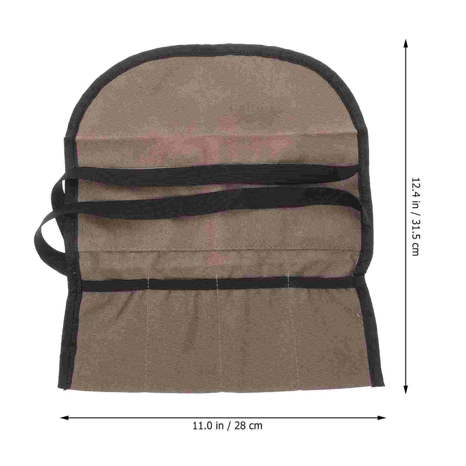 2 Pcs Tool Storage Bag Small Pouch Canvas Spanner Organizer Multi-Purpose for Tools Utility Bags Kit