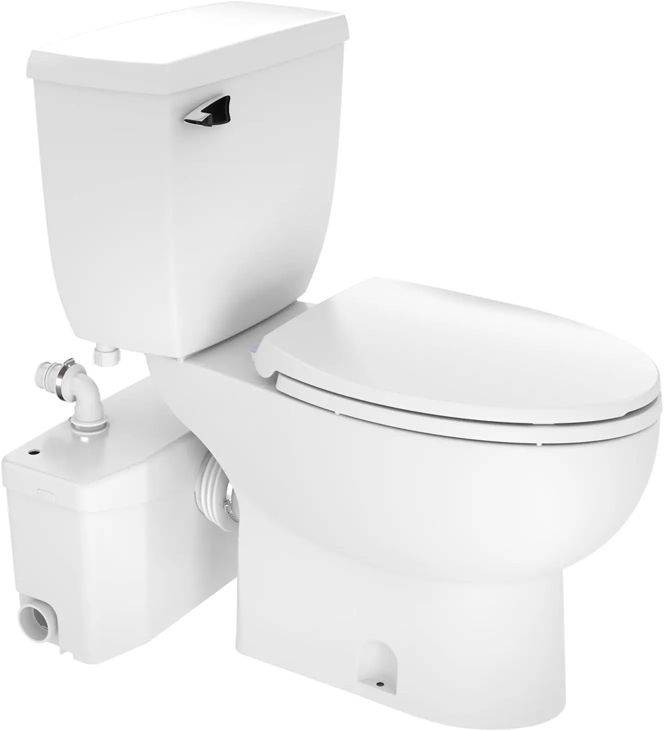 Maceração Upflush Toilet Kit com Extensão Tigela Alongada, Forte e Durável, Inodoro Feito de Material Cerâmico