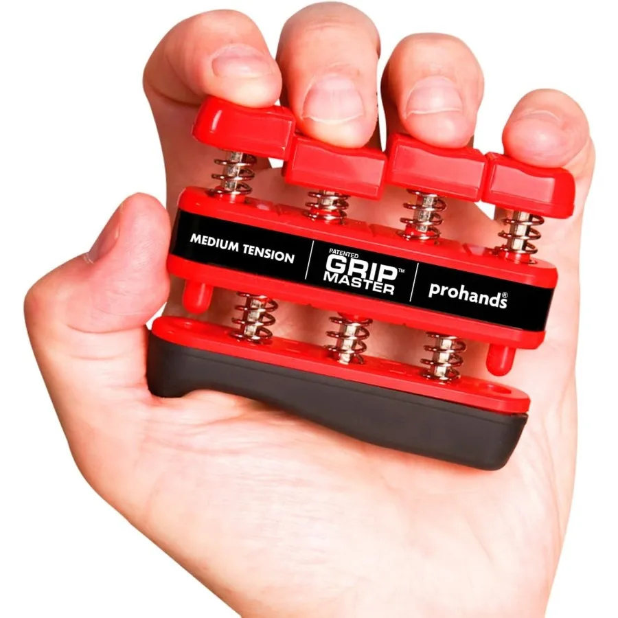 

Hand Exerciser Finger Exerciser 7 lb (Medium Tension) Spring-Loaded Finger Piston System Isolate and Exercise Each Fi