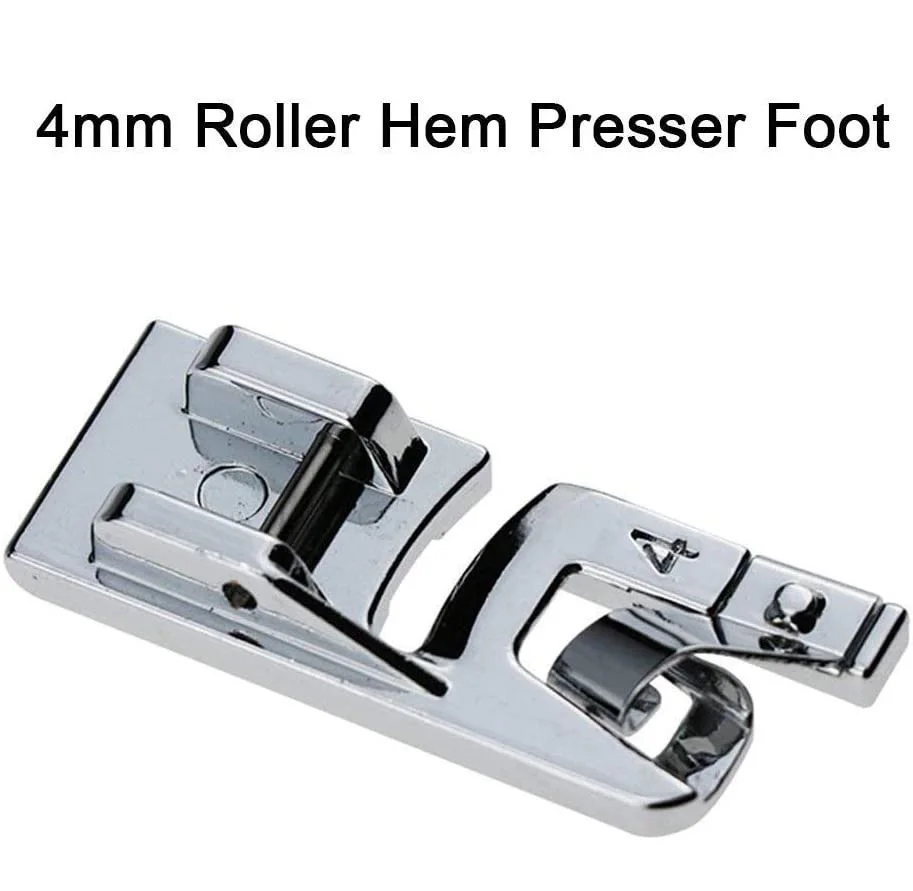 Narrow Rolled Hem Sewing Machine Presser Foot for All Low Shank Snap-On Singer Brother Babylock Euro-Pro Janome Kenmore Sewing