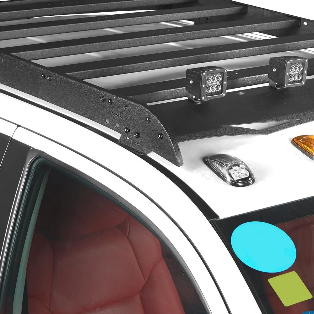 U-Box Tundra حامل سقفي سلة الناقل البضائع ث/أضواء LED متوافقة مع Toyota Tundra Crewmax 2014 2015 2016 2017 2018 2019 2020 #3