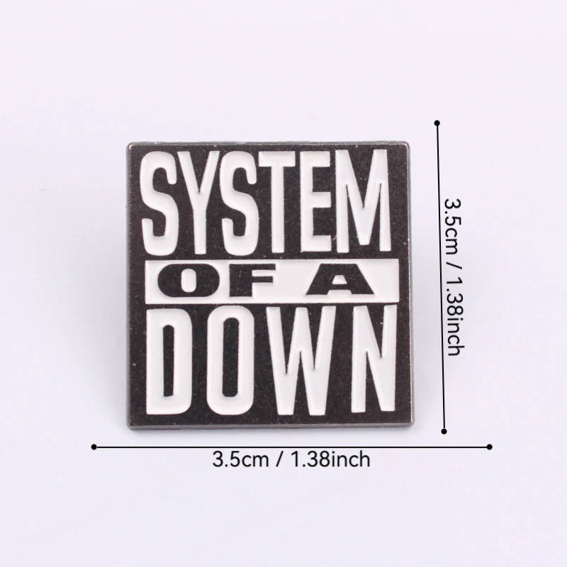 �SYSTEM OF A DOWN“-Abzeichen und Brille Emaille-Brosche Brosche Tasche Kleidung Revers Klassischer Cartoon-Schmuck-Brosche – Detail 4