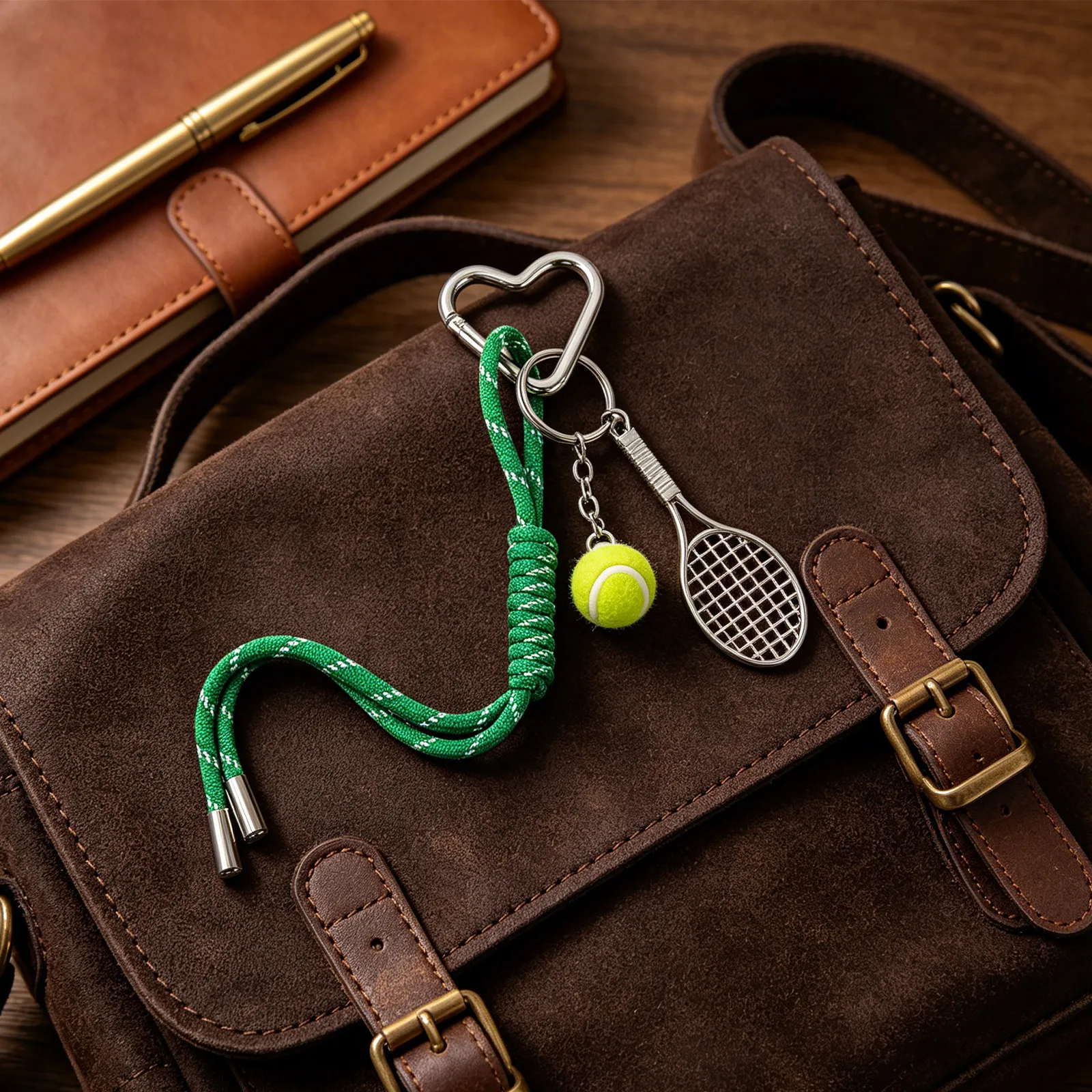 Tennis Keychain Mini Tennis Racket Ball Braided Paracord Sports Backpack Decoration Key Holder Party Favor Balls Keychain