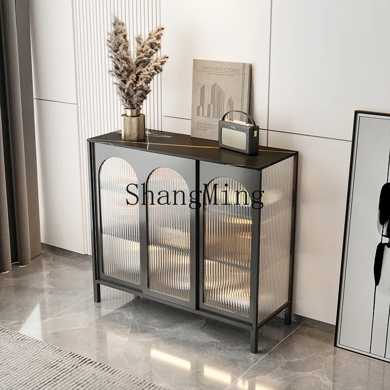 

CL Iron Art Sideboard Display Cabinet Tea Wall-Mounted Storage Cabinet Kitchen Balcony Storage
