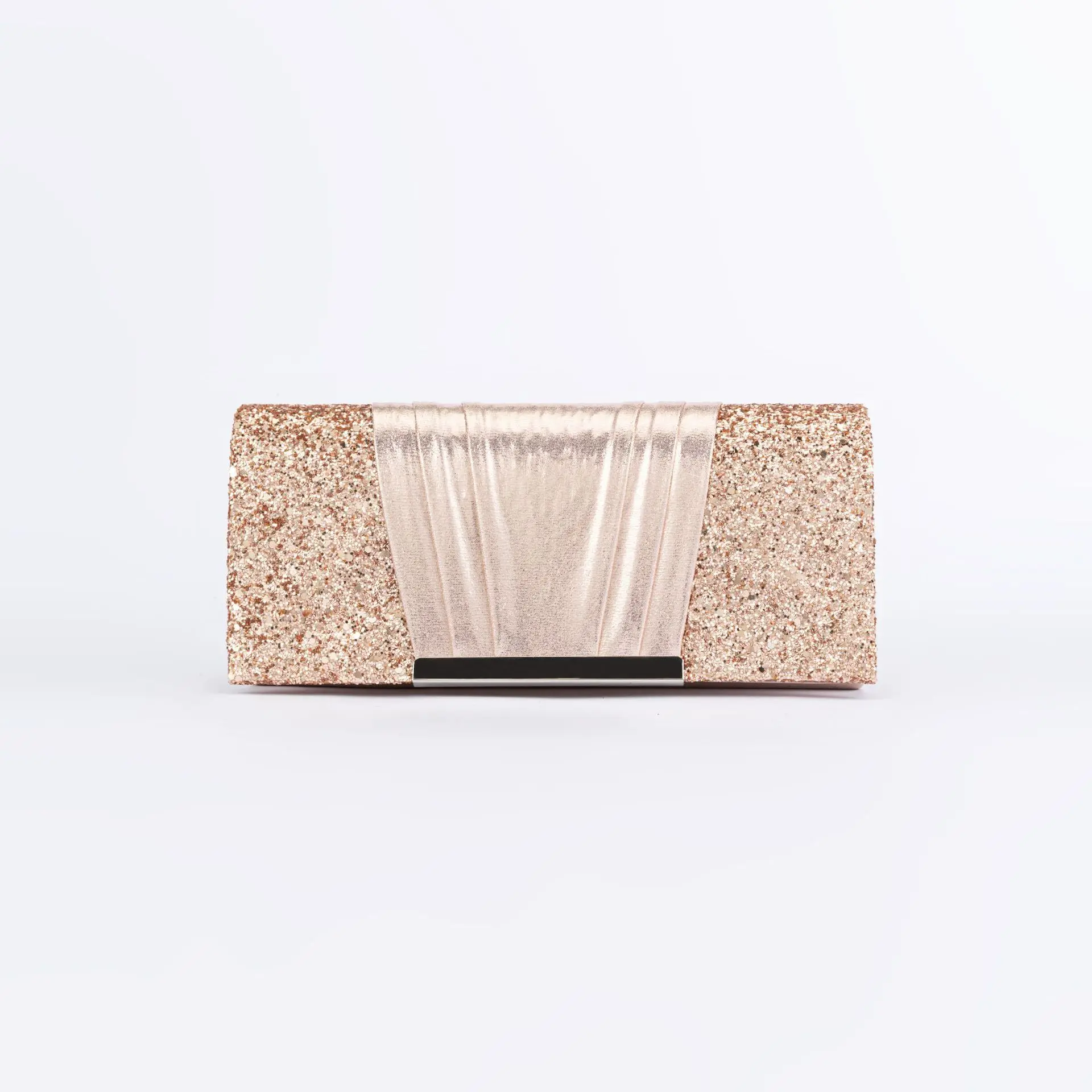 Sequins Wrinkles Envelope Clutch Bag Lady Temperament Crossbody Shoulder Bag Detachable Chain Women'S Evening Party Banquet Bag