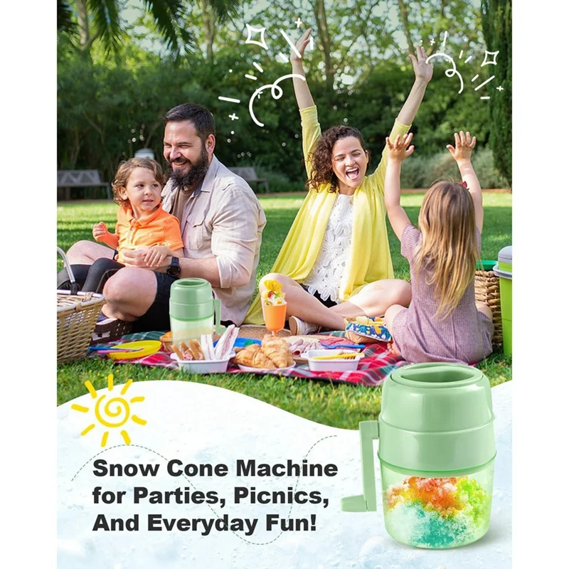 alat cukur es Mesin Kerucut Salju Mesin Es Serut Mesin Pencukur Es Manual Mesin Penghancur Es Pisau Stainless Steel Ganda