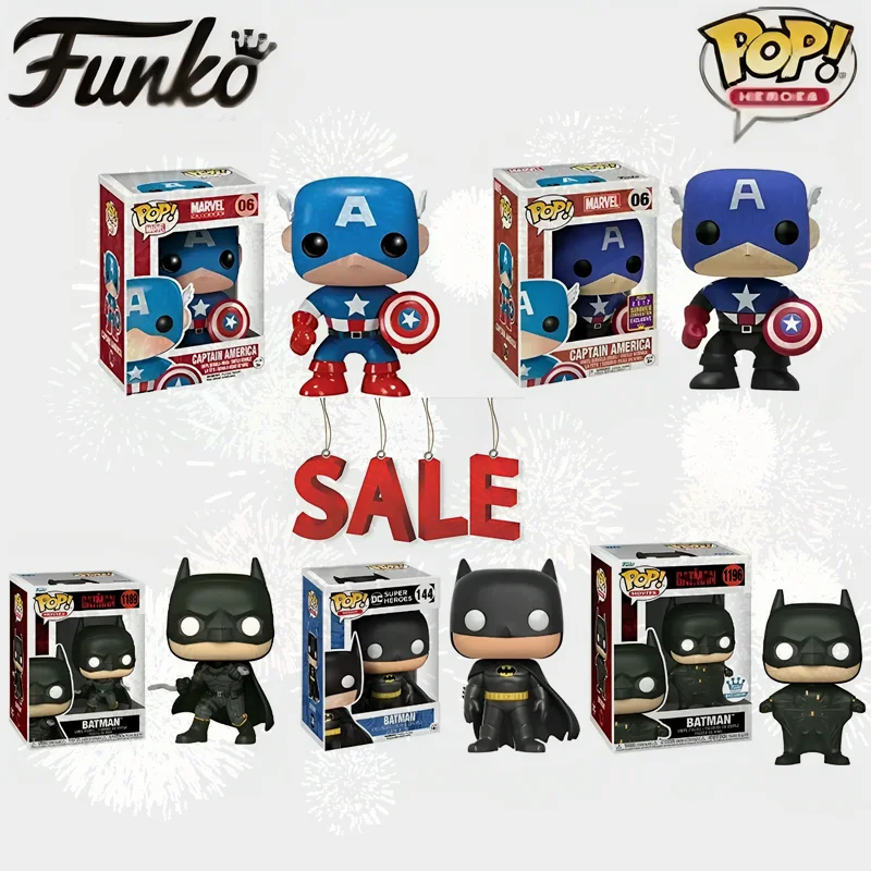 Funko POP MARVEL Figuras Capitán América 06 # Superhéroes batman 144 # Muñecas de vinilo figura de acción modelo juguetes para niños regalo de cumpleaños
