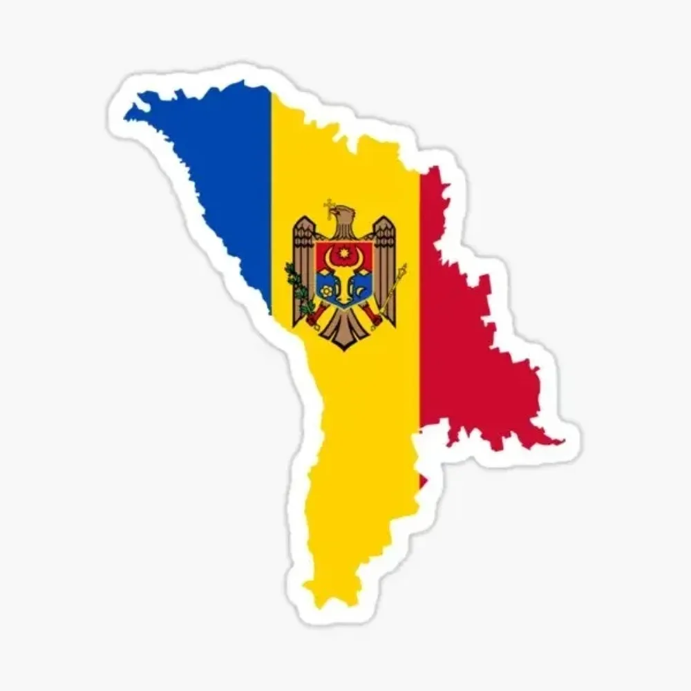 

Moldova MD Flag Skull National Emblem Car Stickers Wall Room Vinyl Car Waterproof Decals