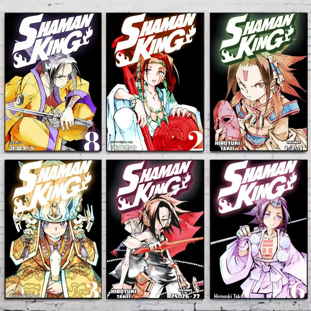 Anime S-Shaman King Poster Wall Art Print Poster Waterproof Home Decor for Dorm Room Apartment Office Bedroom Gift