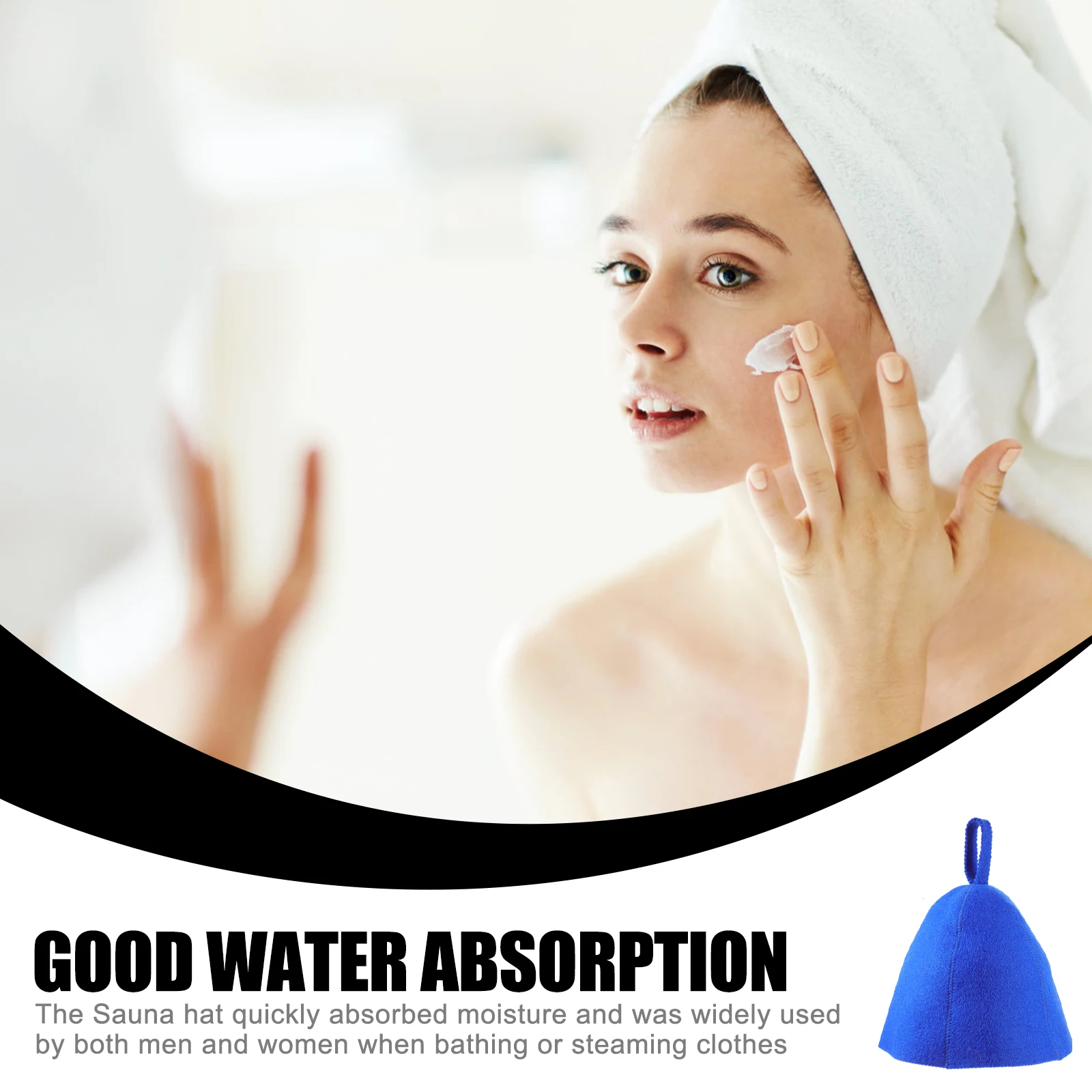 

Wool Sauna Hat Supple Comfortable Sauna Cap Lightweight Breathable Bath Accessory Reusable for Spa Shower Bathing