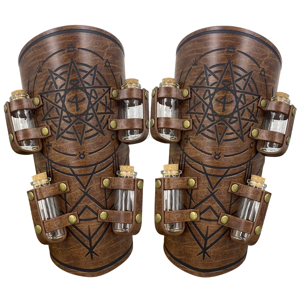 Medieval Armor Bracers Vintage Gauntlet Wristband Punk Style Middle Age Cosplay LARP Party Costume for men and women