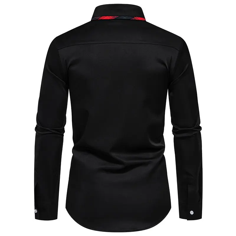 

Men's Simple Retro Light Luxur Business Casual Shirt Hawaiian Vacation Casual Outdoor Long-sleeved Lapel Button Soft Top for Men