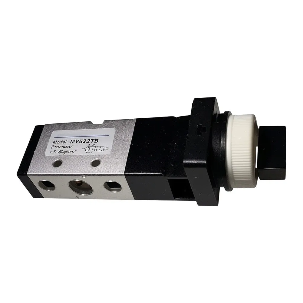 Aluminum Alloy Manual Mechanical Valve 2 Position 5 Way for MV522EB MV522TB MV-08 Pneumatic Systems 1/4 Inch P AB 1/8 Inch R