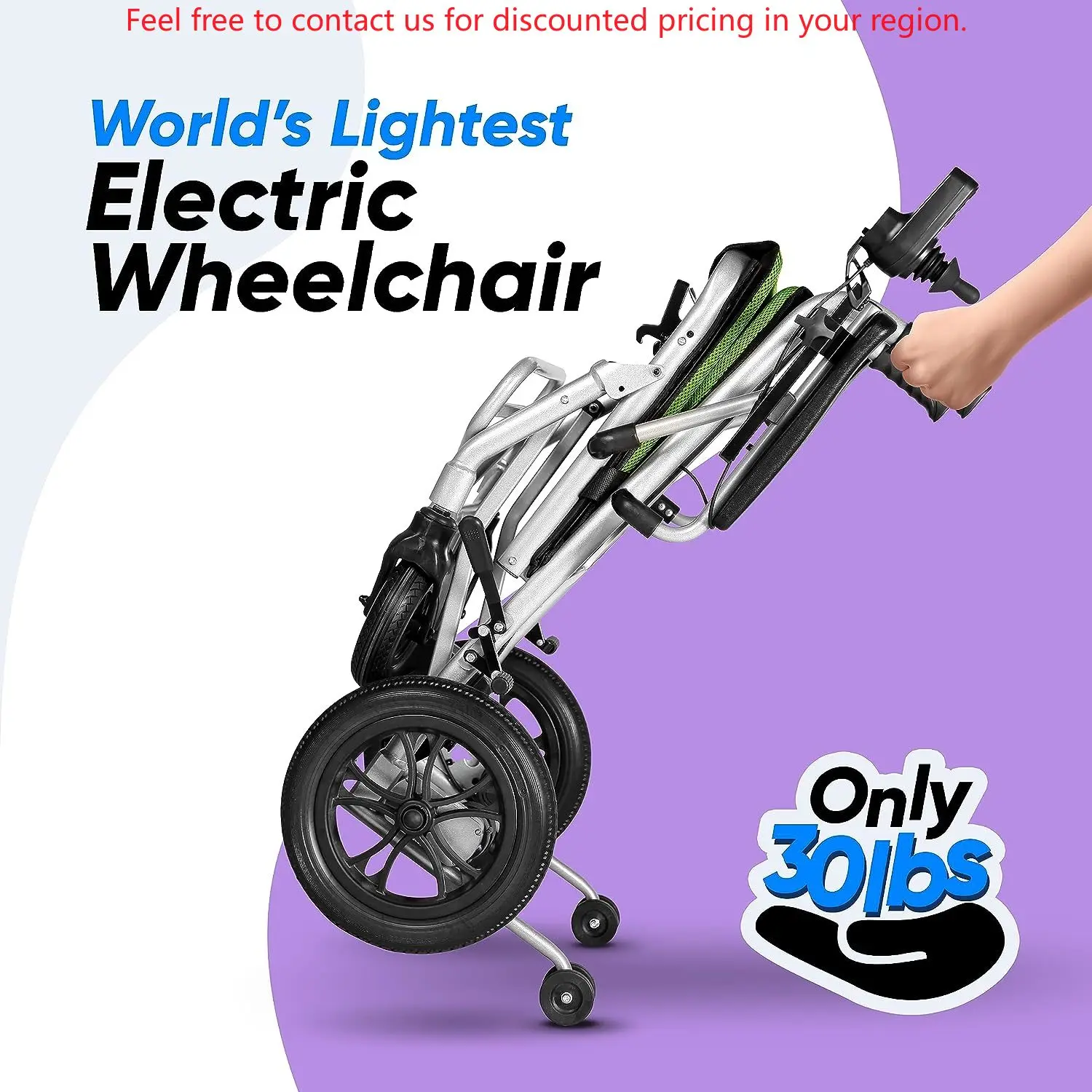 

Travel Portable Lightweight Power Wheelchair Home Care Aluminum Alloy Foldable Electric Wheelchair For The Disabled